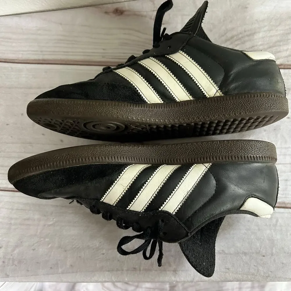 Adidas Samba Classic Black White Gum Leather Sneakers Men’s 7.5 Women’s 9